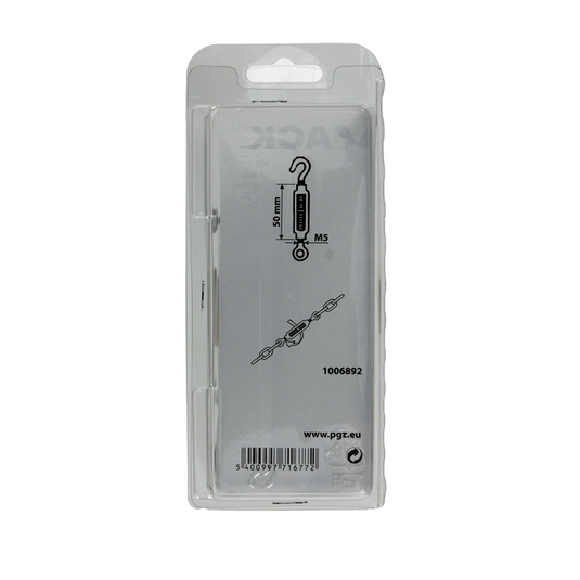Mack 1006892 - 2 spanners: oog+haak inox5mmx50 bl | 5 stuks