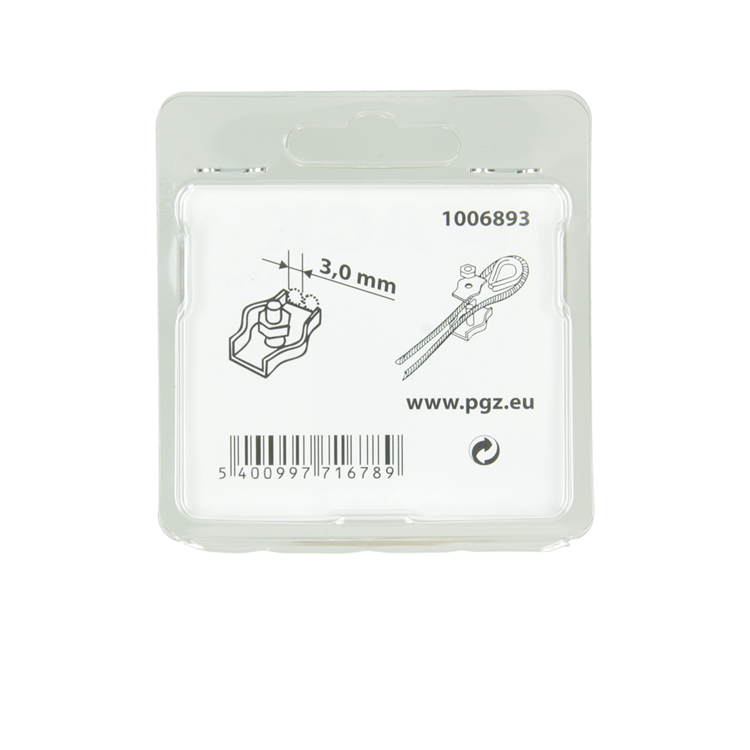 Load image into Gallery viewer, Mack 1006893 - 2 staaldraadklemmen simplex inox 1,5-3mm bl | 5 stuks
