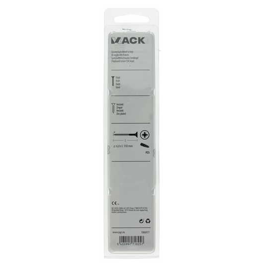 Mack 1006977 - spaanplaatschroef vz kop geelverzinkt 4st 6 x 150mm | 10 stuks