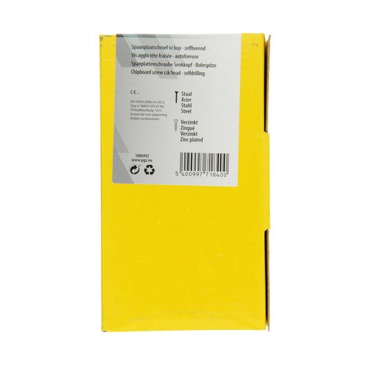 Mack 1006992 - spaanplschrf. vzkop-zelfb geelverzinkt 50st 6 x 130mm | 3 stuks