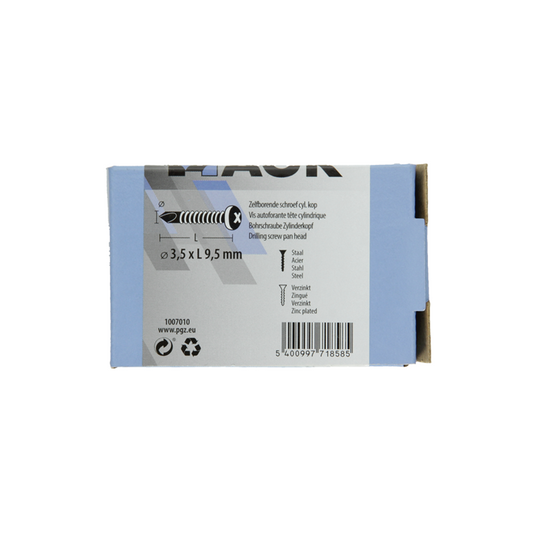 Mack 1007010 - zelfbor. schroef cyl. kop 200 200 st 3,5x9,5mm | 5 stuks