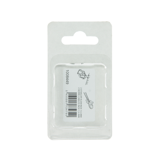 Mack 1008449 - 2 staaldraadklemmen 3mm simplex inox | 10 stuks