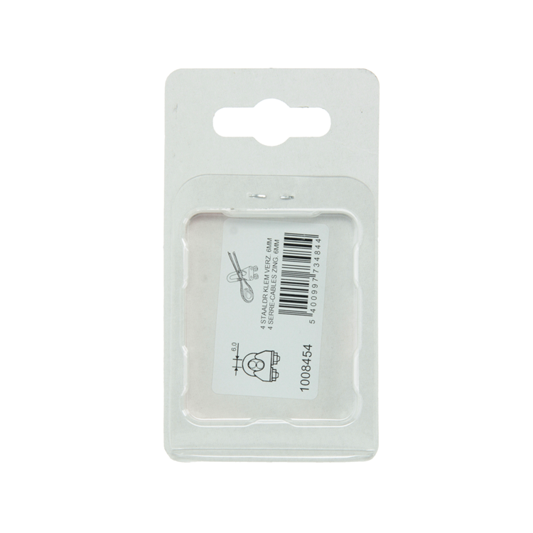 Load image into Gallery viewer, Mack 1008454 - 4 staaldraadklemmen 6mm verzinkt | 10 stuks

