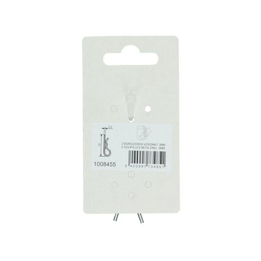 Mack 1008455 - 2 enkele borgveren 3mm verzinkt | 10 stuks