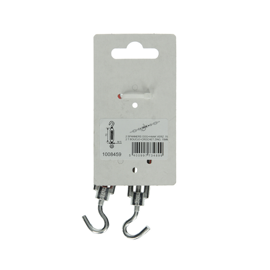 Mack 1008459 - 2 spanners oog + haak m5 x 70mm verzinkt | 10 stuks