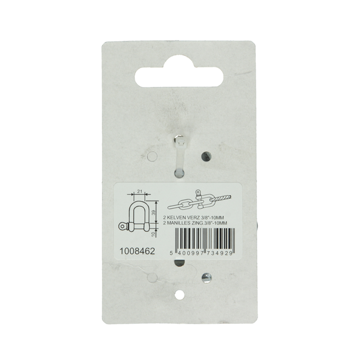 Load image into Gallery viewer, Mack 1008462 - 2 kelven recht 10mm verzinkt | 10 stuks
