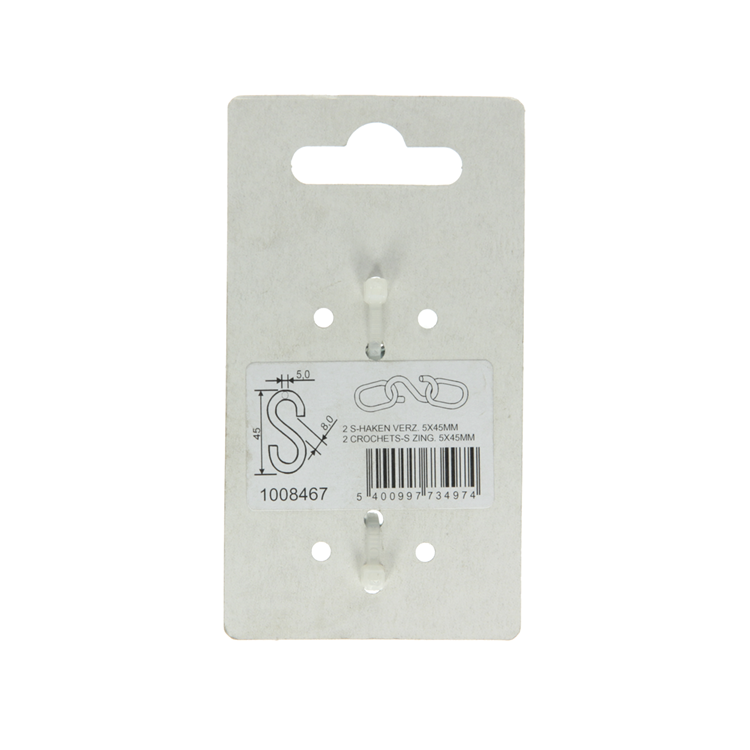 Load image into Gallery viewer, Mack 1008467 - 2 open s-haken 5,0 x 45 verzinkt | 10 stuks
