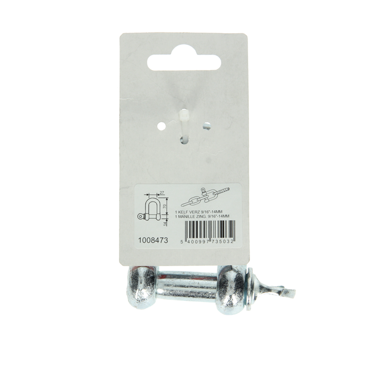 Load image into Gallery viewer, Mack 1008473 - 1 kelf recht 14mm verzinkt | 10 stuks
