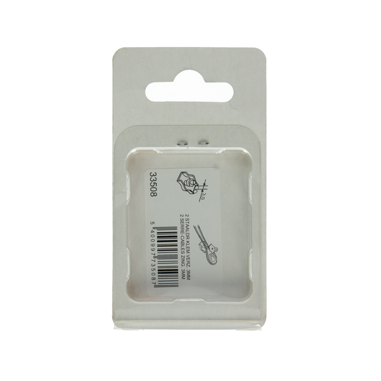 Load image into Gallery viewer, Mack 1008478 - 2 staaldraadklemmen 3mm simplex verzinkt | 10 stuks
