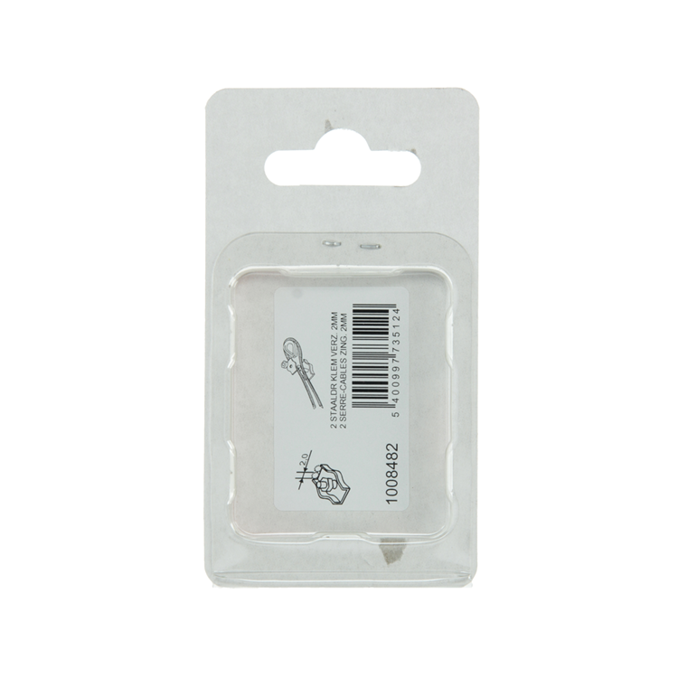 Load image into Gallery viewer, Mack 1008482 - 2 staaldraadklemmen 2mm simplex verzinkt | 10 stuks
