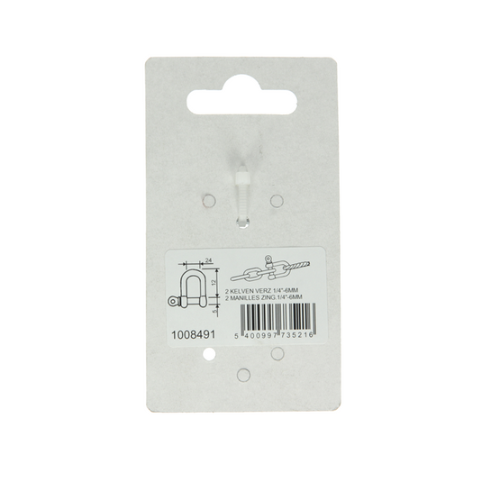 Mack 1008491 - 2 kelven recht 6mm verzinkt | 10 stuks