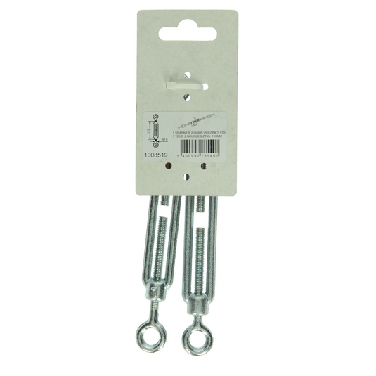 Mack 1008519 - 2 spanners 2 ogen m6 x 60mm verzinkt | 10 stuks