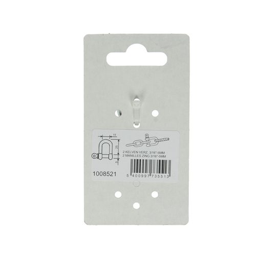 Mack 1008521 - 2 kelven recht 5mm verzinkt | 10 stuks