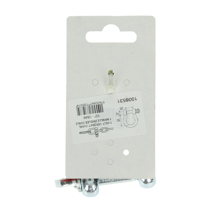 Load image into Gallery viewer, Mack 1008531 - 1 kelf ovaal 12mm verzinkt | 10 stuks
