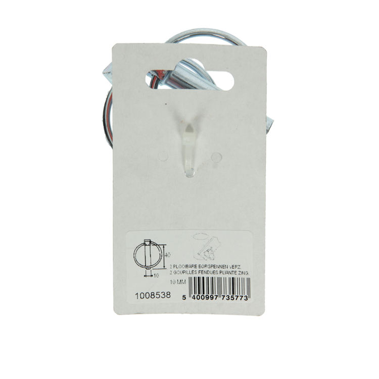 Load image into Gallery viewer, Mack 1008538 - 2 plooibare borgpennen 10mm verzinkt | 10 stuks
