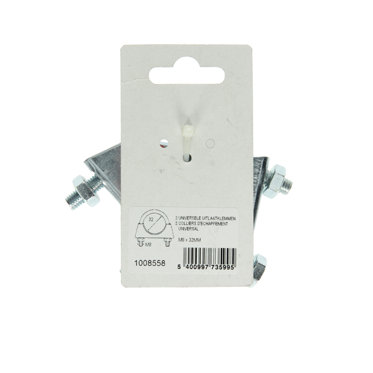 Afbeelding laden in galerijviewer, Mack 1008558 - 2 uitlaatklemmen univ. m8 x 32mm | 5 stuks
