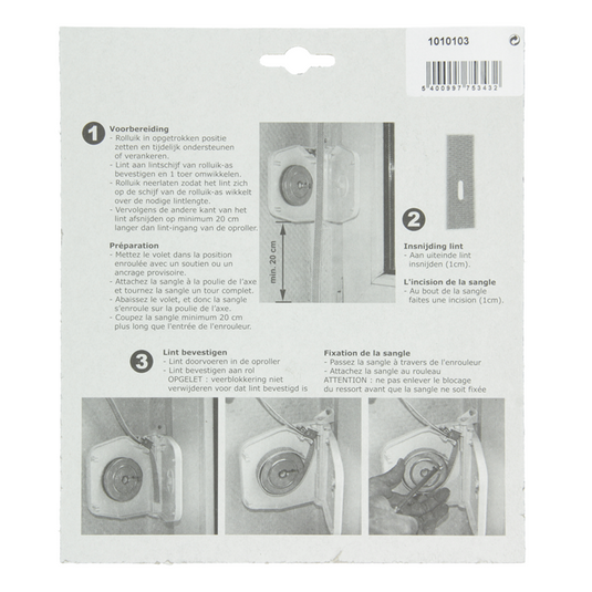 Mack 1010103 - 1 lintoproller orienteerbaar bruin 6m 14mm | 5 stuks