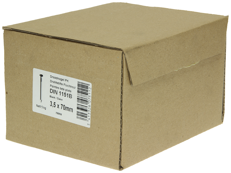 Afbeelding laden in galerijviewer, 1015649 - doos 5 kg. nagels platte kop 3,5x70 mm | 2 stuks
