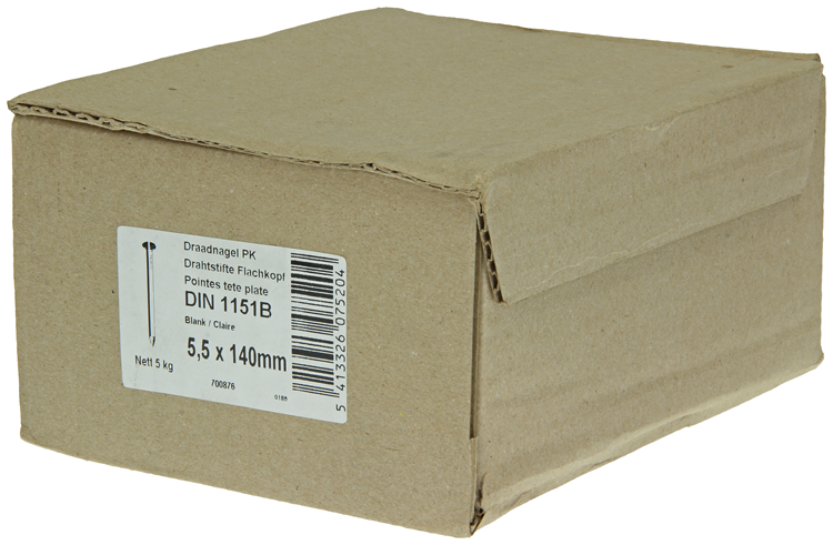 Afbeelding laden in galerijviewer, 1015658 - doos 5 kg nagels platte kop 5,5x140 mm | 2 stuks
