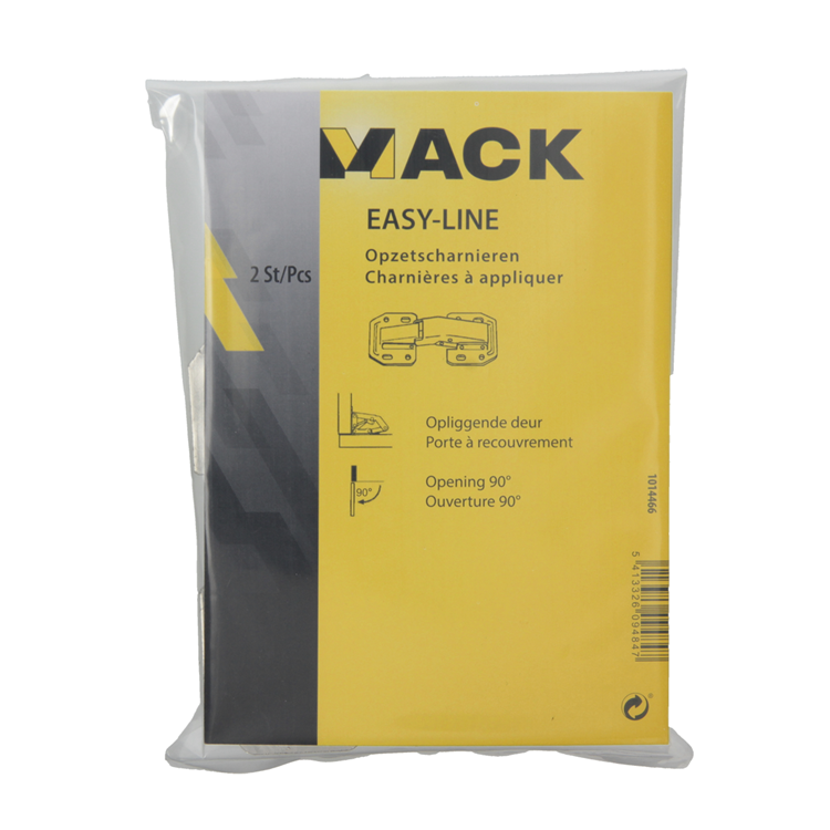 Load image into Gallery viewer, Mack 1014466 - 2 opzetveerscharnieren vernikkeld easy-line | 10 stuks
