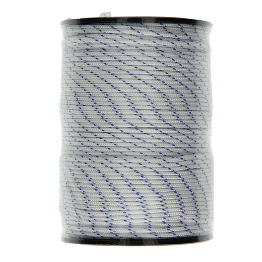 Mack 1013956 - pp gevlochten wit blauw bobijn2mm 150m | 5 stuks