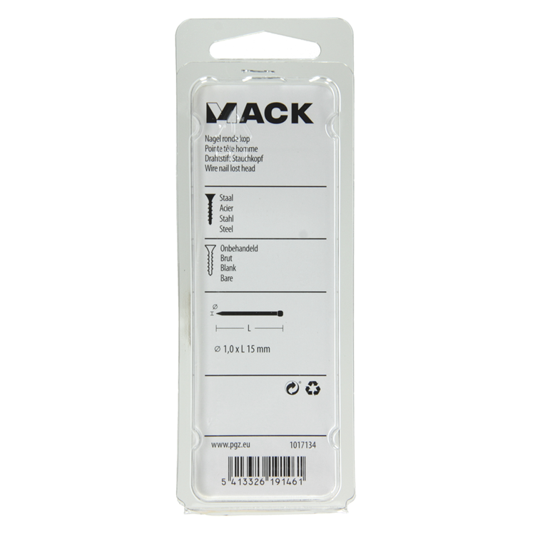 Load image into Gallery viewer, Mack 1017134 - nagel ronde kop 90 gr 1,0 x 15 mm | 5 stuks
