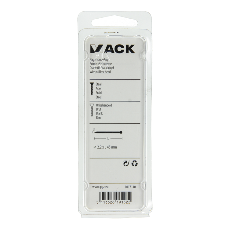 Load image into Gallery viewer, Mack 1017140 - nagel ronde kop 120 gr 2,2 x 45 mm | 5 stuks
