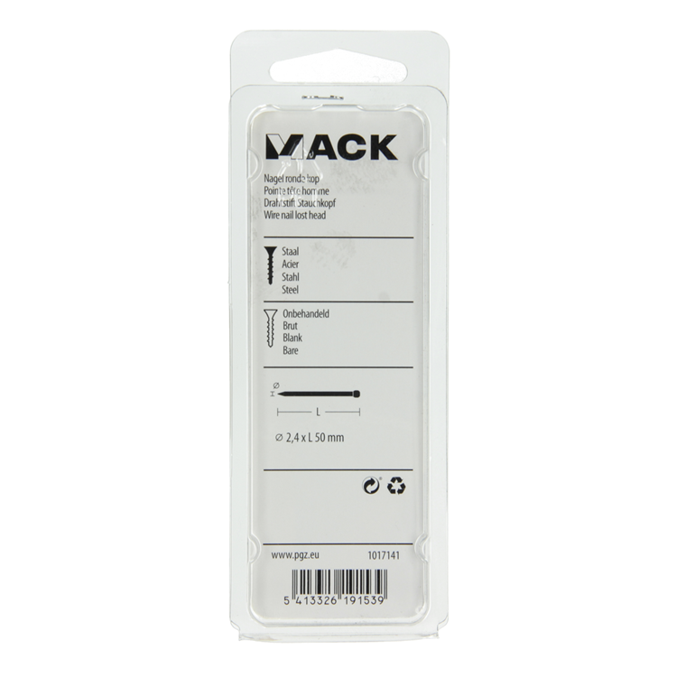 Load image into Gallery viewer, Mack 1017141 - nagel ronde kop 130 gr 2,4 x 50 mm | 5 stuks
