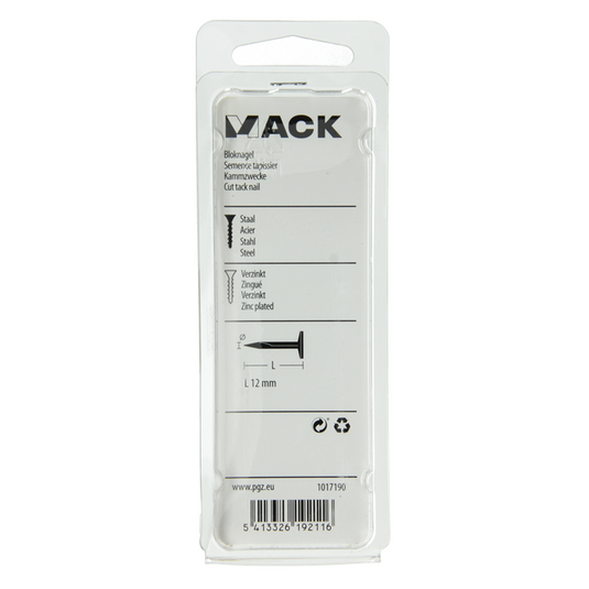 Mack 1017190 - bloknagel staal verzinkt 50 gr12 mm | 10 stuks