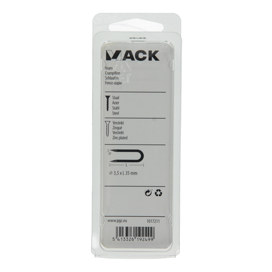 Mack 1017211 - kram staal verzinkt 100 gr 3,5 x 35 mm | 5 stuks
