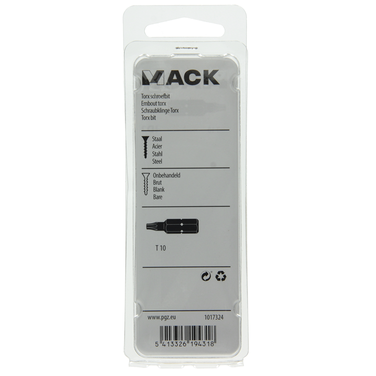 Load image into Gallery viewer, Mack 1017324 - torx schroefbit staal onbehandeld 2 st t 10 | 10 stuks
