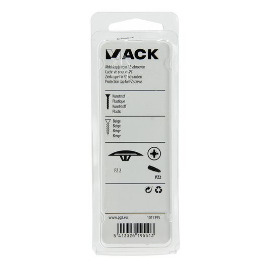 Mack 1017395 - afdekkapje vr pz schr.kunst. beige 40 st pz 2 | 10 stuks