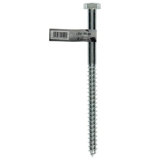 Mack 1017432 - houtdraadbout staal verzinkt 1 st 12 x 180 mm | 10 stuks