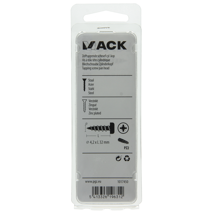Afbeelding laden in galerijviewer, Mack 1017450 - zelftappende schroef cyl kop verz. 13st 4,2 x 32 mm | 10 stuks
