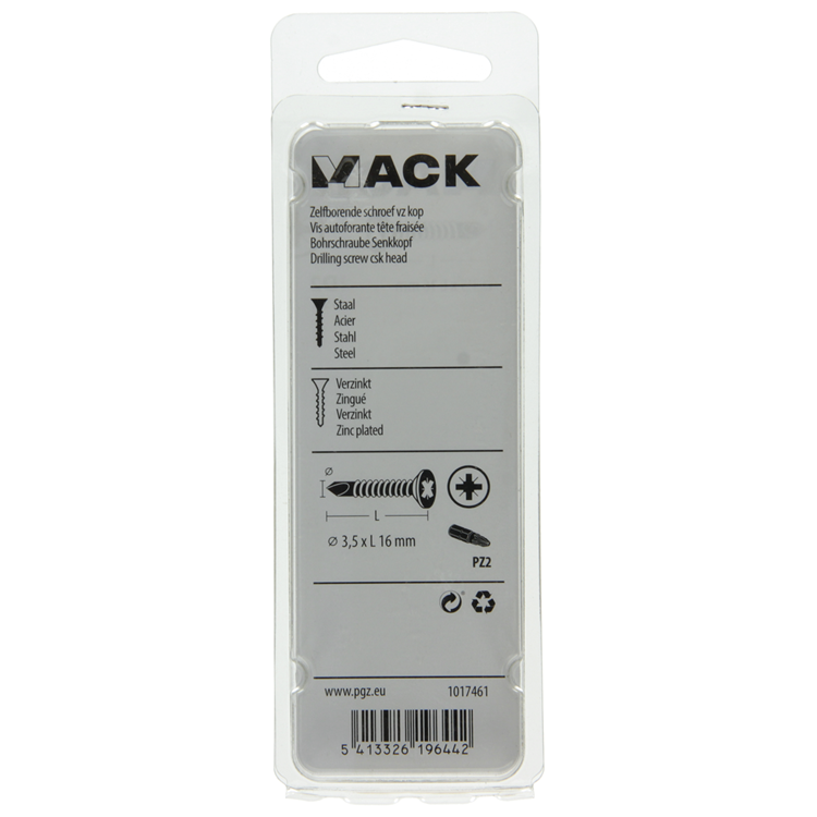 Afbeelding laden in galerijviewer, Mack 1017461 - zelfborende schroef vz kop verz. 35 st 3,5 x 16 mm | 10 stuks
