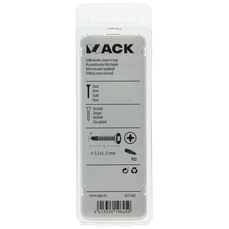 Afbeelding laden in galerijviewer, Mack 1017462 - zelfborende schroef vz kop verz. 30 st 3,5 x 25 mm | 10 stuks
