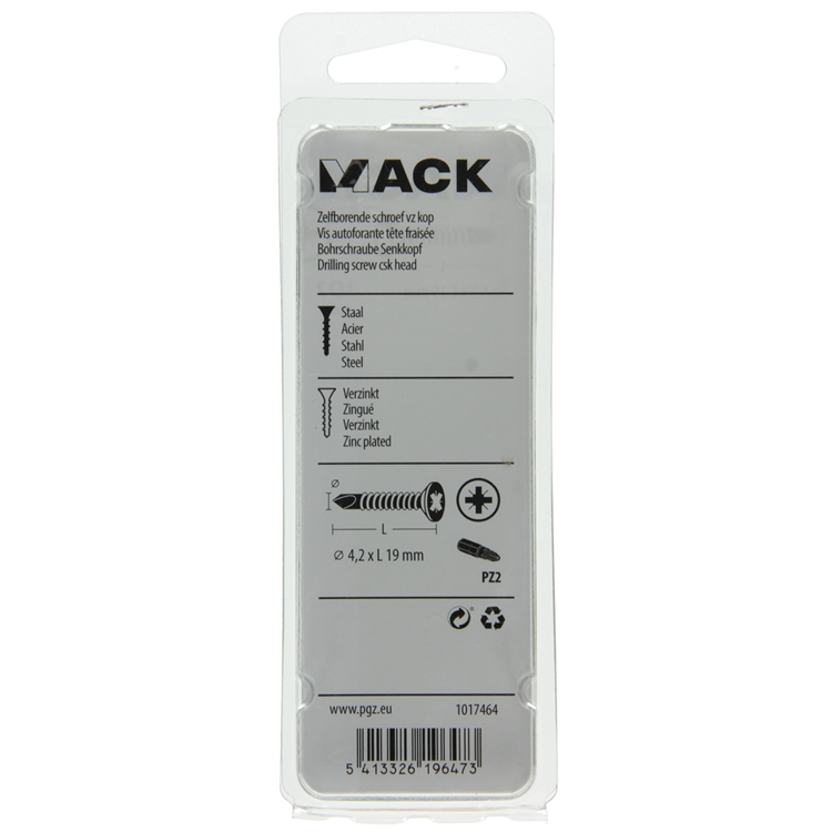 Afbeelding laden in galerijviewer, Mack 1017464 - zelfborende schroef vz kop verz. 26 st 4,2 x 19 mm | 10 stuks
