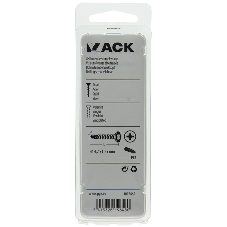 Afbeelding laden in galerijviewer, Mack 1017465 - zelfborende schroef vz kop verz. 24 st 4,2 x 25 mm | 10 stuks
