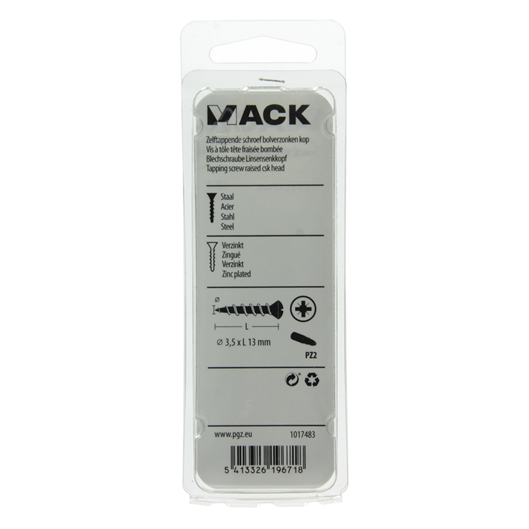 Load image into Gallery viewer, Mack 1017483 - zelftappende schroef bvk verz.30 st 3,5 x 13 mm | 10 stuks
