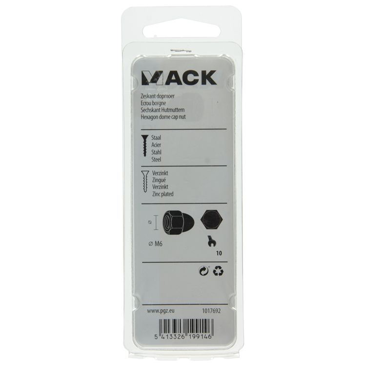 Load image into Gallery viewer, Mack 1017692 - zeskant dopmoer staal verzinkt7 st m6 | 10 stuks
