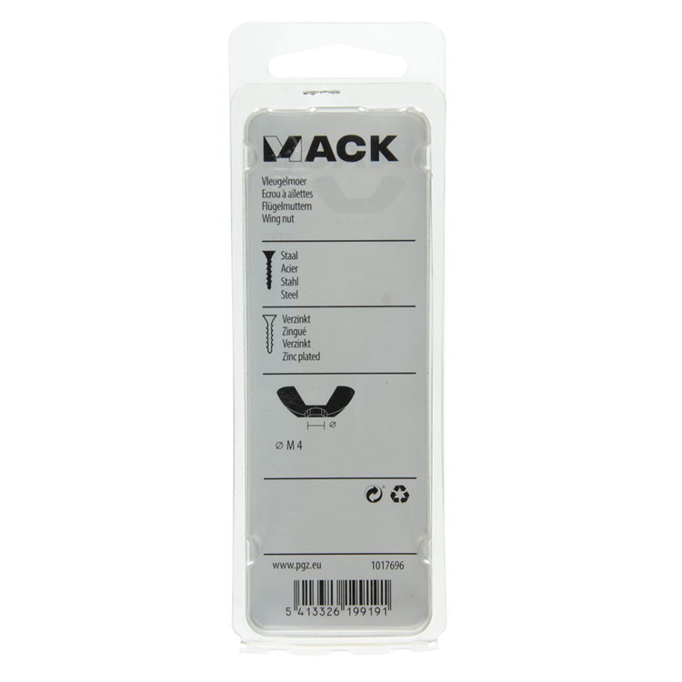 Load image into Gallery viewer, Mack 1017696 - vleugelmoer staal verzinkt 6 st m4 | 10 stuks
