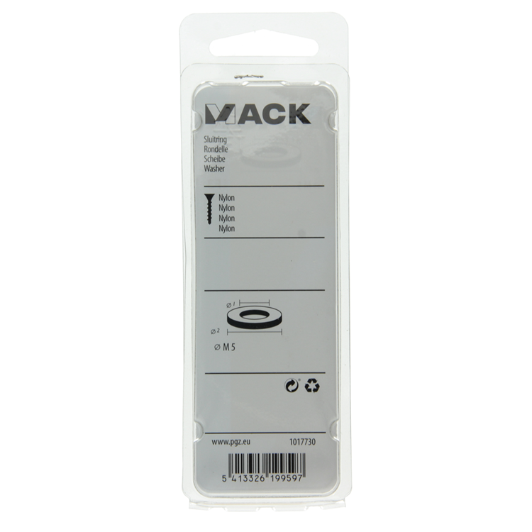 Load image into Gallery viewer, Mack 1017730 - sluitring nylon 10 st m5 | 10 stuks
