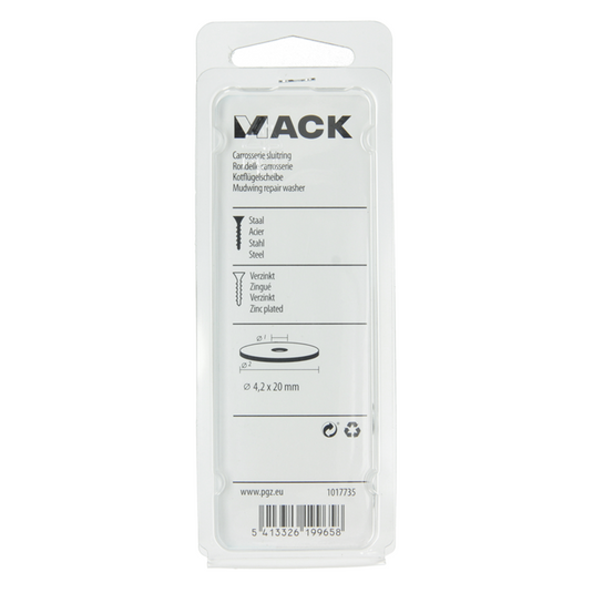 Mack 1017735 - carrosserie sluitring verzinkt25 st 4,2 x 20 mm | 10 stuks
