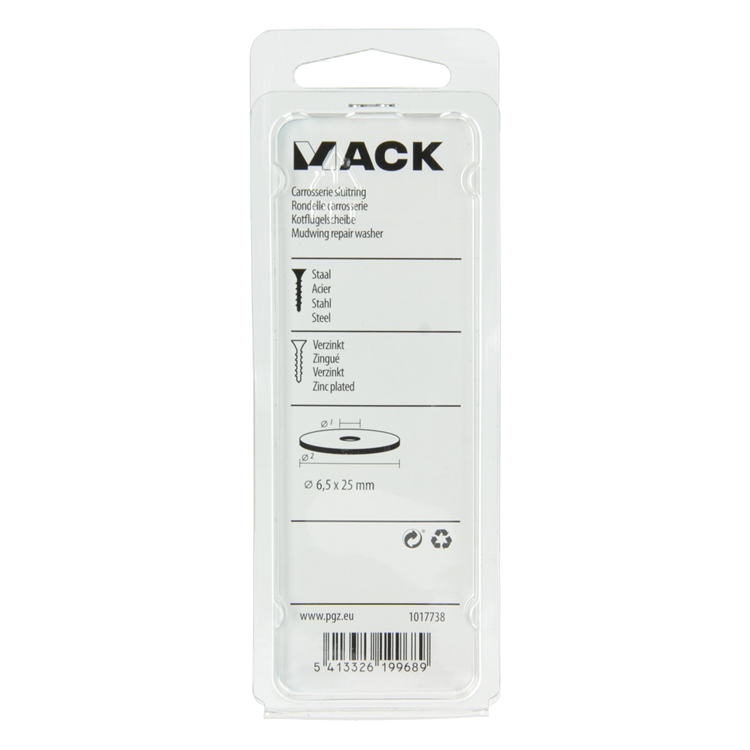 Load image into Gallery viewer, Mack 1017738 - carrosserie sluitring verzinkt18 st 6,5 x 25 mm | 10 stuks
