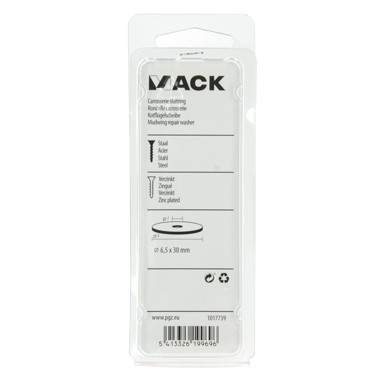 Load image into Gallery viewer, Mack 1017739 - carrosserie sluitring verzinkt12 st 6,5 x 30 mm | 10 stuks
