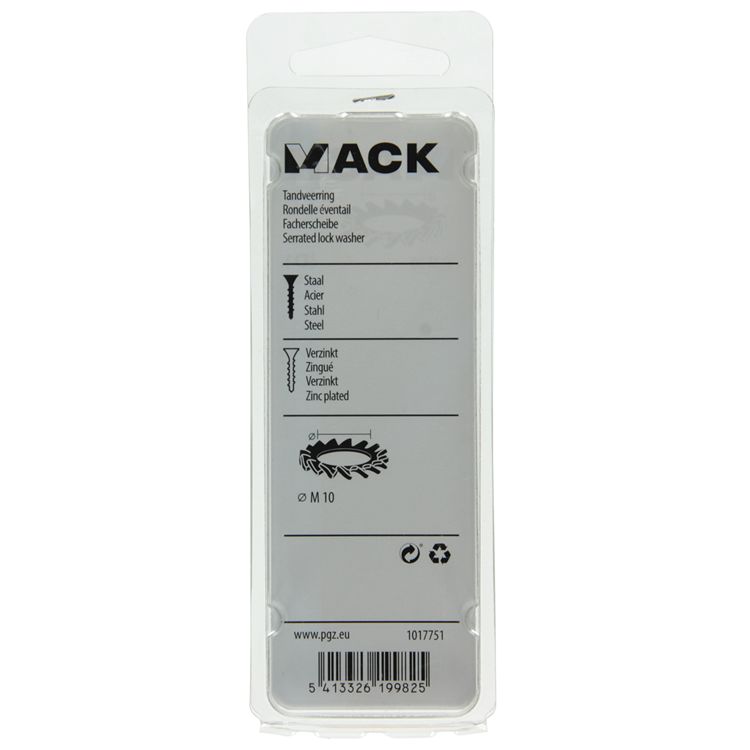 Load image into Gallery viewer, Mack 1017751 - tandveerring staal verzinkt 10 st m10 | 10 stuks
