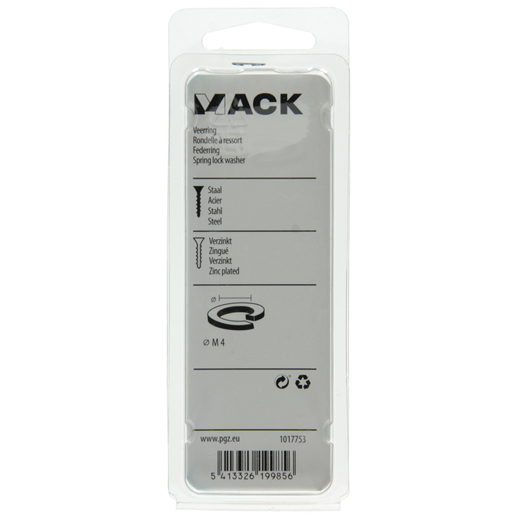 Load image into Gallery viewer, Mack 1017753 - veerring staal verz. 60st m4 | 10 stuks
