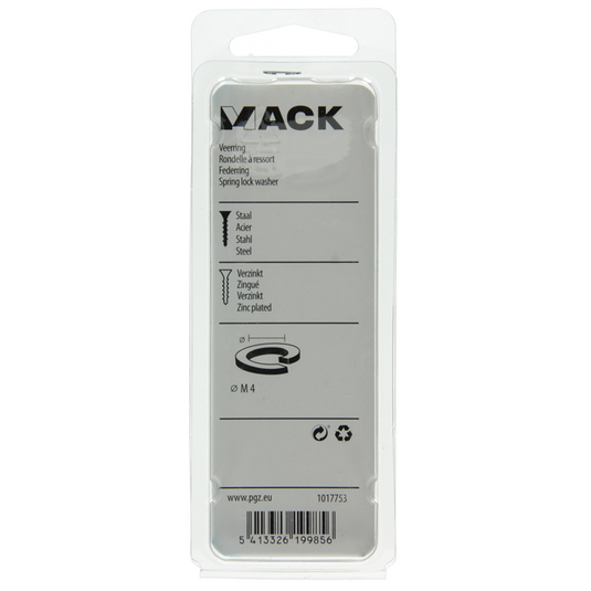 Mack 1017753 - veerring staal verz. 60st m4 | 10 stuks