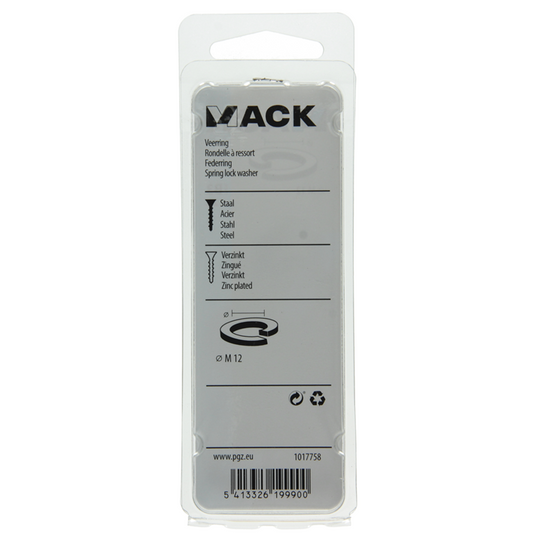 Mack 1017758 - veerring staal verzinkt 12 st m 12 | 10 stuks