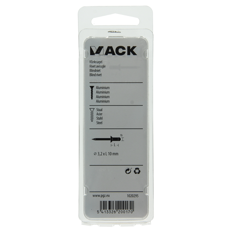 Load image into Gallery viewer, Mack 1020295 - 36 blindnieten alu 3,2x10mm | 10 stuks
